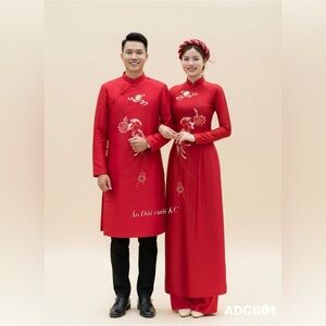 Elegant Red Traditional Outfit Set